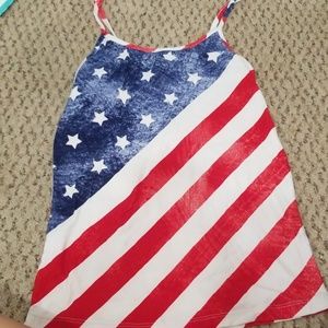 Cute red white and blue tank top